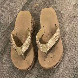 Volatile Tan Wedge Shoes with Stylish Design good used condition Size 9